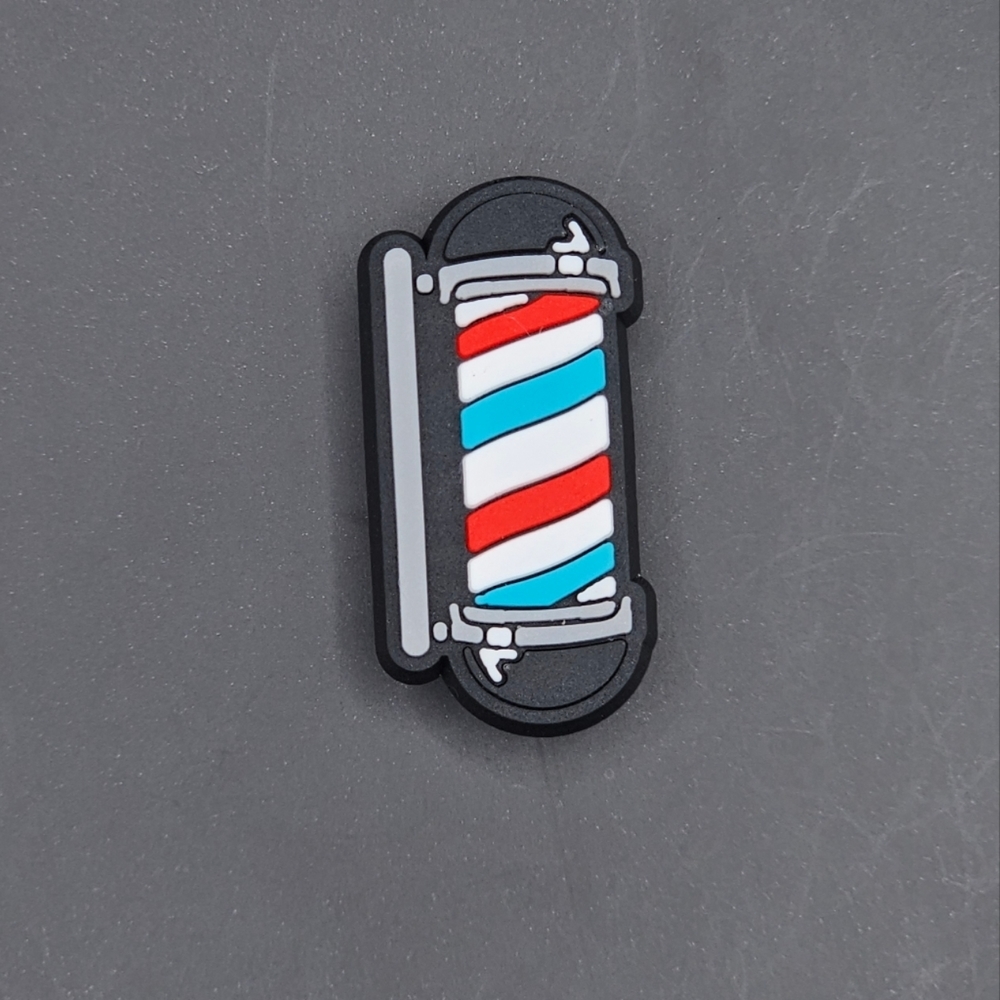 (5/$15) Barbers Pole 💈 Croc Charm